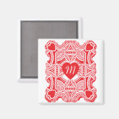 Vintager Viktorianischer Valentinstag, die Herzen  Magnet (Vorderseite/Rückseite)