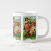 Vintager Viktorianischer Valentinstag Engel Herzli Jumbo-Tasse (Rechts)