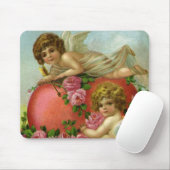 Vintager Viktorianischer Valentinstag Engel Herzli Mousepad (Mit Mouse)