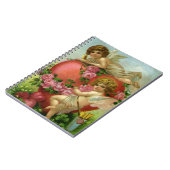 Vintager Viktorianischer Valentinstag Engel Herzli Notizblock (Linke Seite)