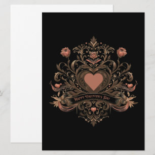 Vintager, Viktorianischer Valentinstag Feiertagskarte