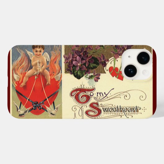 Vintager Viktorianischer Valentinstag für meinen L Case-Mate iPhone Hülle (Rückseite (Horizontal))