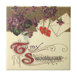 Vintager Viktorianischer Valentinstag für meinen L Fliese