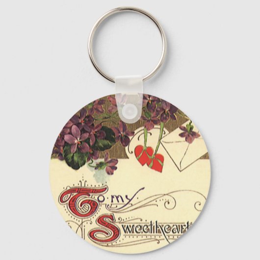 Vintager Viktorianischer Valentinstag für meinen L Schlüsselanhänger (Vorderseite)