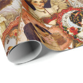 Vintager Viktorianischer Valentinstag Geschenkpapier (Rolleneckpunkt)
