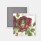 Vintager Viktorianischer Valentinstag, Gesichter b Magnet (Vorderseite/Rückseite)