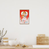 Vintager Viktorianischer Valentinstag, Herbergen i Poster (Küche)