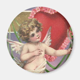 Vintager Viktorianischer Valentinstag Herzklopfen Magnet