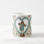 Vintager Viktorianischer Valentinstag, Herzkranz Kaffeetasse (Mittel)