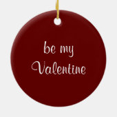 Vintager Viktorianischer Valentinstag, Herzkranz Keramikornament (Hinten)