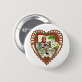 Vintager Viktorianischer Valentinstag, Junge im He Button (Vorne & Hinten)
