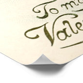 Vintager Viktorianischer Valentinstag, Lady auf Sw Poster (Ecke)