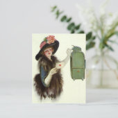 Vintager Viktorianischer Valentinstag Liebe Feiertagskarte (Stehend Vorderseite)