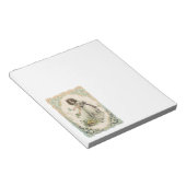 Vintager Viktorianischer Valentinstag, Mädchen mit Notizblock (angewinkelt)