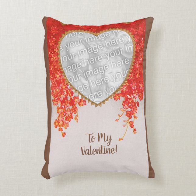 Vintager Viktorianischer Valentinstag Mein Herz is Dekokissen (Vorderseite(Vertikal))