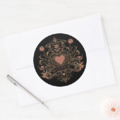 Vintager, Viktorianischer Valentinstag Runder Aufkleber (Umschlag)