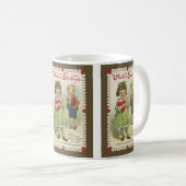 Vintager Viktorianischer Valentinstag, schüchterne Kaffeetasse (VorderseiteRechts)