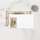 Vintager Viktorianischer Valentinstag, schüchterne Mitteilungskarte (Vorderseite/Rückseite Beispiel)