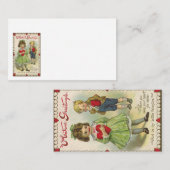 Vintager Viktorianischer Valentinstag, schüchterne Mitteilungskarte (Vorne/Hinten)