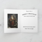 Vintager Viktorianischer Vater Weihnachten Weihnac Karte (Innenseite)