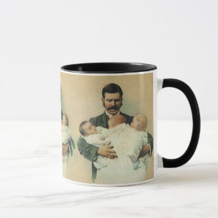 Vintager Viktorianischer Vatertag, es sind Triplet Tasse