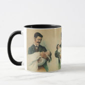 Vintager Viktorianischer Vatertag, es sind Triplet Tasse (Links)