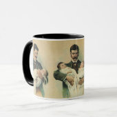 Vintager Viktorianischer Vatertag, es sind Triplet Tasse (Vorderseite Links)