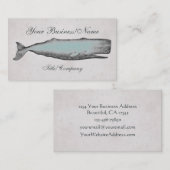 Vintager Viktorianischer Wal Visitenkarte (Vorne/Hinten)