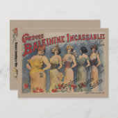 Vintager viktorianischer Wäsche-Polterabend Einladung (Vorne/Hinten)