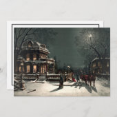 Vintager Viktorianischer Weihnachtsabend Feiertagskarte (Vorne/Hinten)