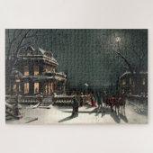 Vintager Viktorianischer Weihnachtsabend Puzzle (Horizontal)