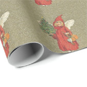 Vintager Viktorianischer Weihnachtsbaum Geschenkpapier (Rolleneckpunkt)