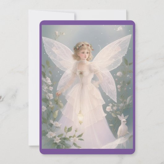 Vintager Viktorianischer Weihnachtsgel Feiertagskarte (Vorderseite)