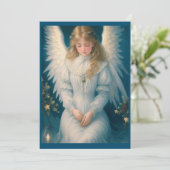 Vintager Viktorianischer Weihnachtsgel Feiertagskarte (Stehend Vorderseite)