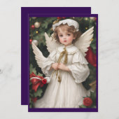 Vintager Viktorianischer Weihnachtsgel Feiertagskarte (Vorne/Hinten)