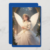 Vintager Viktorianischer Weihnachtsgel Feiertagskarte (Vorne/Hinten)