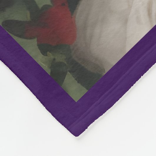 Vintager Viktorianischer Weihnachtsgel Fleecedecke (Ecke)