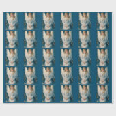 Vintager Viktorianischer Weihnachtsgel Geschenkpapier (Flach)