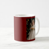 Vintager Viktorianischer Weihnachtsgel Kaffeetasse (VorderseiteRechts)