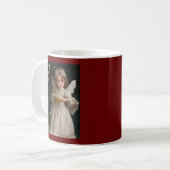 Vintager Viktorianischer Weihnachtsgel Kaffeetasse (Vorderseite Links)