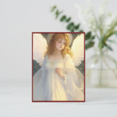 Vintager Viktorianischer Weihnachtsgel Postkarte (Stehend Vorderseite)