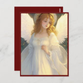 Vintager Viktorianischer Weihnachtsgel Postkarte (Vorne/Hinten)