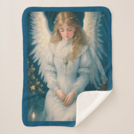 Vintager Viktorianischer Weihnachtsgel Sherpadecke