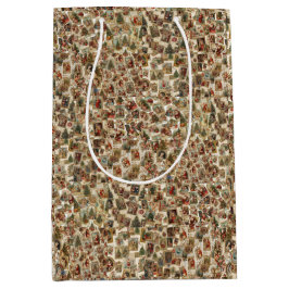 Vintager Viktorianischer Weihnachtskalender Retro- Mittlere Geschenktüte