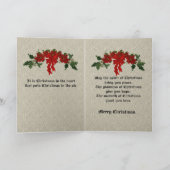 Vintager Viktorianischer Weihnachtsmann Feiertagskarte (Innenseite)