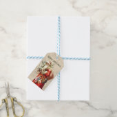 Vintager Viktorianischer Weihnachtsmann Geschenkanhänger (Mit Garn)