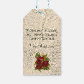 Vintager Viktorianischer Weihnachtsmann Geschenkanhänger (Rückseite)