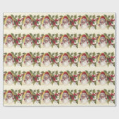 Vintager viktorianischer Weihnachtsmann, Geschenkpapier (Flach)