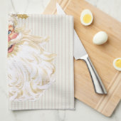 Vintager Viktorianischer Weihnachtsmann Neutrale T Geschirrtuch (Viertel Falte)