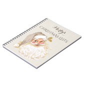 Vintager viktorianischer Weihnachtsmann, zum des Notizblock (Linke Seite)